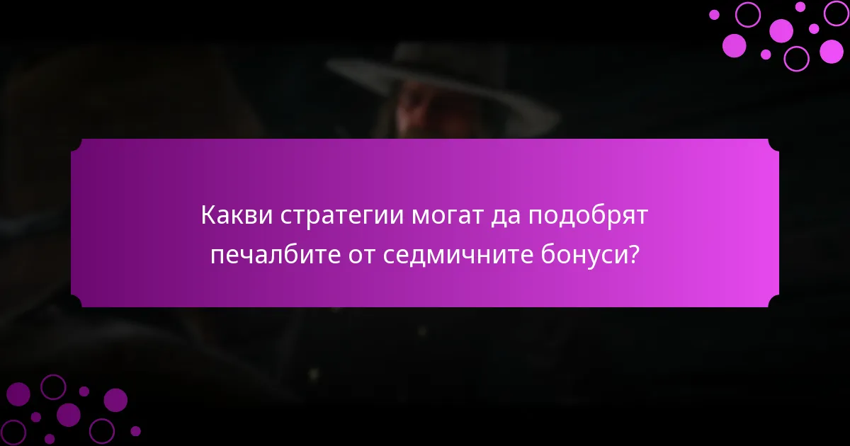 Какви стратегии могат да подобрят печалбите от седмичните бонуси?